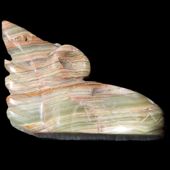 Afghan Jade Dragon's head hand-carved 115*50*84mm 589g in sunlight - Rocks and Things Store