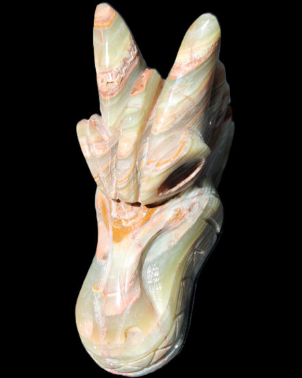 Afghan Jade Dragon's head hand-carved 115*50*84mm 589g in sunlight - Rocks and Things Store