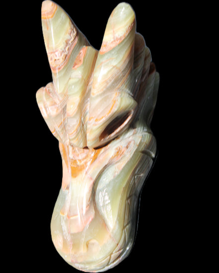 Afghan Jade Dragon's head hand-carved 115*50*84mm 589g in sunlight - Rocks and Things Store