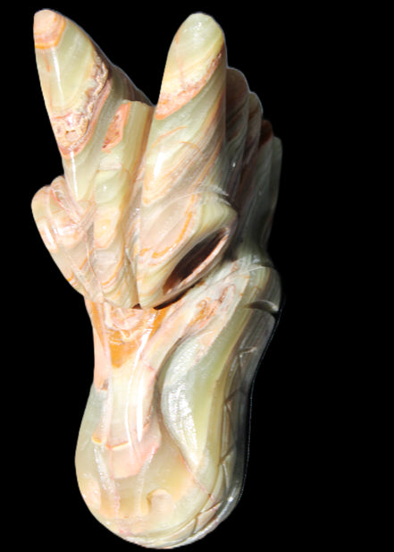 Afghan Jade Dragon's head hand-carved 115*50*84mm 589g in sunlight - Rocks and Things Store