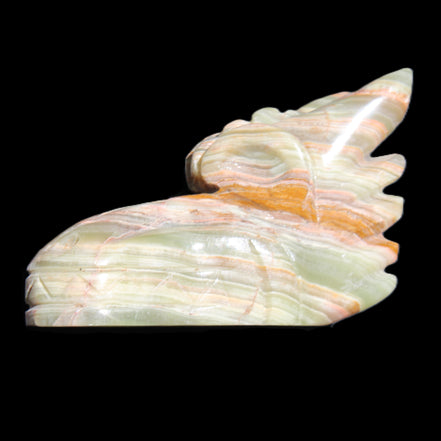 Afghan Jade Dragon's head hand-carved 115*50*84mm 589g in sunlight - Rocks and Things Store