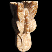 Chocolate Calcite Dragon's head hand-carved 118*41*85mm 494g in sunlight - Rocks and Things Store