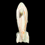 Afghan Jade Leaping Dolphin hand-carved 81*88*31mm 176g in sunlight - Rocks and Things Store