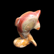 Afghan Jade Leaping Dolphin hand-carved 81*56*30mm 172g in sunlight - Rocks and Things Store