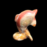 Afghan Jade Leaping Dolphin hand-carved 81*56*30mm 172g in sunlight - Rocks and Things Store