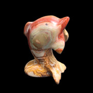 Afghan Jade Leaping Dolphin hand-carved 81*56*30mm 172g in sunlight - Rocks and Things Store