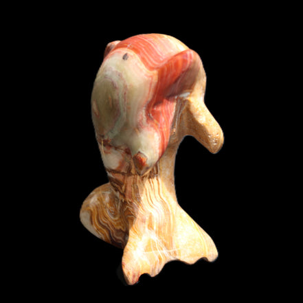 Afghan Jade Leaping Dolphin hand-carved 81*56*30mm 172g in sunlight - Rocks and Things Store