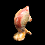 Afghan Jade Leaping Dolphin hand-carved 81*56*30mm 172g in sunlight - Rocks and Things Store