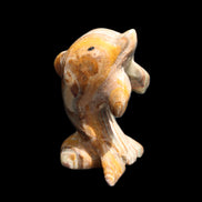 Afghan Jade Leaping Dolphin hand-carved 85*51*35mm 171g in sunlight - Rocks and Things Store