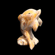 Afghan Jade Leaping Dolphin hand-carved 85*51*35mm 171g in sunlight - Rocks and Things Store