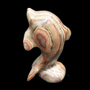 Afghan Jade Leaping Dolphin hand-carved 85*51*35mm 171g in sunlight - Rocks and Things Store