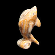 Afghan Jade Leaping Dolphin hand-carved 85*51*35mm 171g in sunlight - Rocks and Things Store