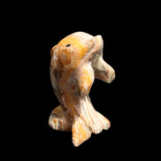 Afghan Jade Leaping Dolphin hand-carved 85*51*35mm 171g in sunlight - Rocks and Things Store