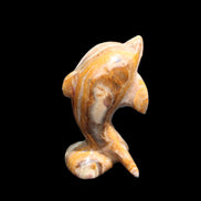 Afghan Jade Leaping Dolphin hand-carved 85*51*35mm 171g in sunlight - Rocks and Things Store