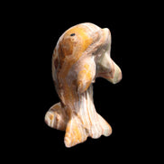 Afghan Jade Leaping Dolphin hand-carved 85*51*35mm 171g in sunlight - Rocks and Things Store