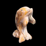 Afghan Jade Leaping Dolphin hand-carved 85*51*35mm 171g in sunlight - Rocks and Things Store
