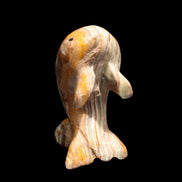 Afghan Jade Leaping Dolphin hand-carved 85*51*35mm 171g in sunlight - Rocks and Things Store