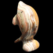 Afghan Jade Leaping Dolphin hand-carved 85*51*35mm 171g in sunlight - Rocks and Things Store