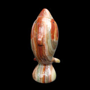 Colouful Afghan Jade Leaping Dolphin hand-carved 83*53*33mm 184g in sunlight - Rocks and Things Store