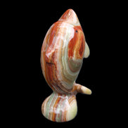 Colouful Afghan Jade Leaping Dolphin hand-carved 83*53*33mm 184g in sunlight - Rocks and Things Store