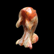 Colouful Afghan Jade Leaping Dolphin hand-carved 83*53*33mm 184g in sunlight - Rocks and Things Store