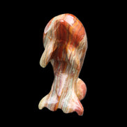 Colouful Afghan Jade Leaping Dolphin hand-carved 83*53*33mm 184g in sunlight - Rocks and Things Store