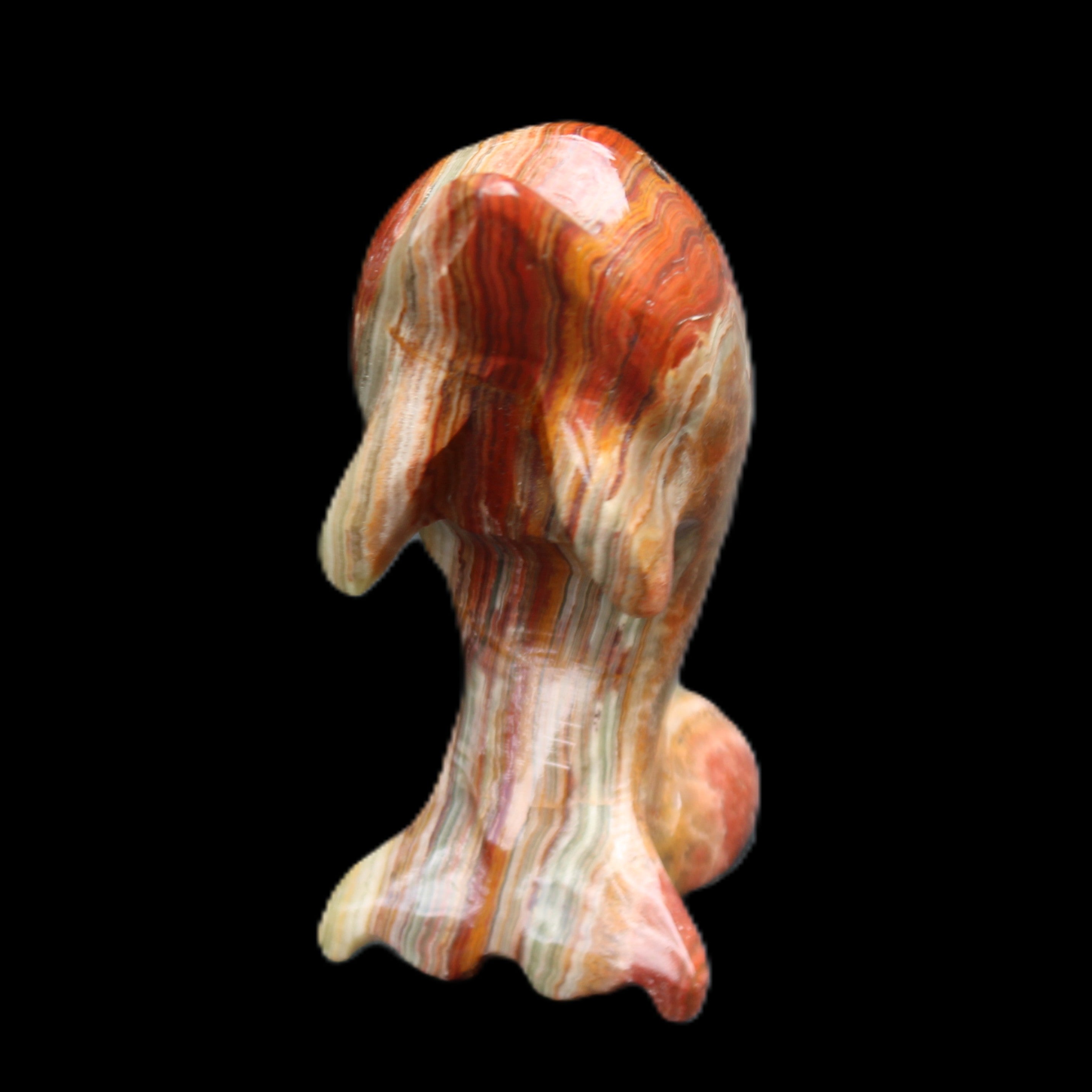 Colouful Afghan Jade Leaping Dolphin hand-carved 83*53*33mm 184g in sunlight - Rocks and Things Store