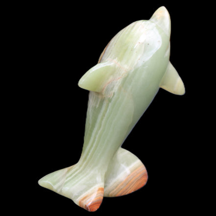 Afghan Jade Leaping Dolphin hand-carved 95*69*34mm 190g in sunlight - Rocks and Things Store
