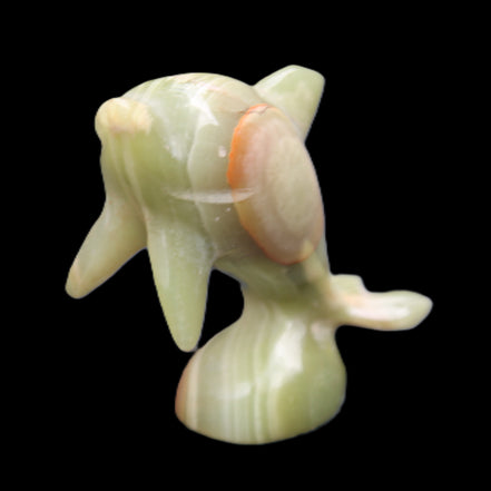 Afghan Jade Leaping Dolphin hand-carved 95*69*34mm 190g in sunlight - Rocks and Things Store