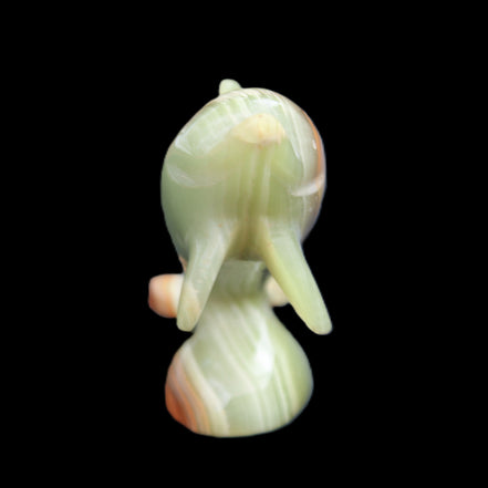 Afghan Jade Leaping Dolphin hand-carved 95*69*34mm 190g in sunlight - Rocks and Things Store