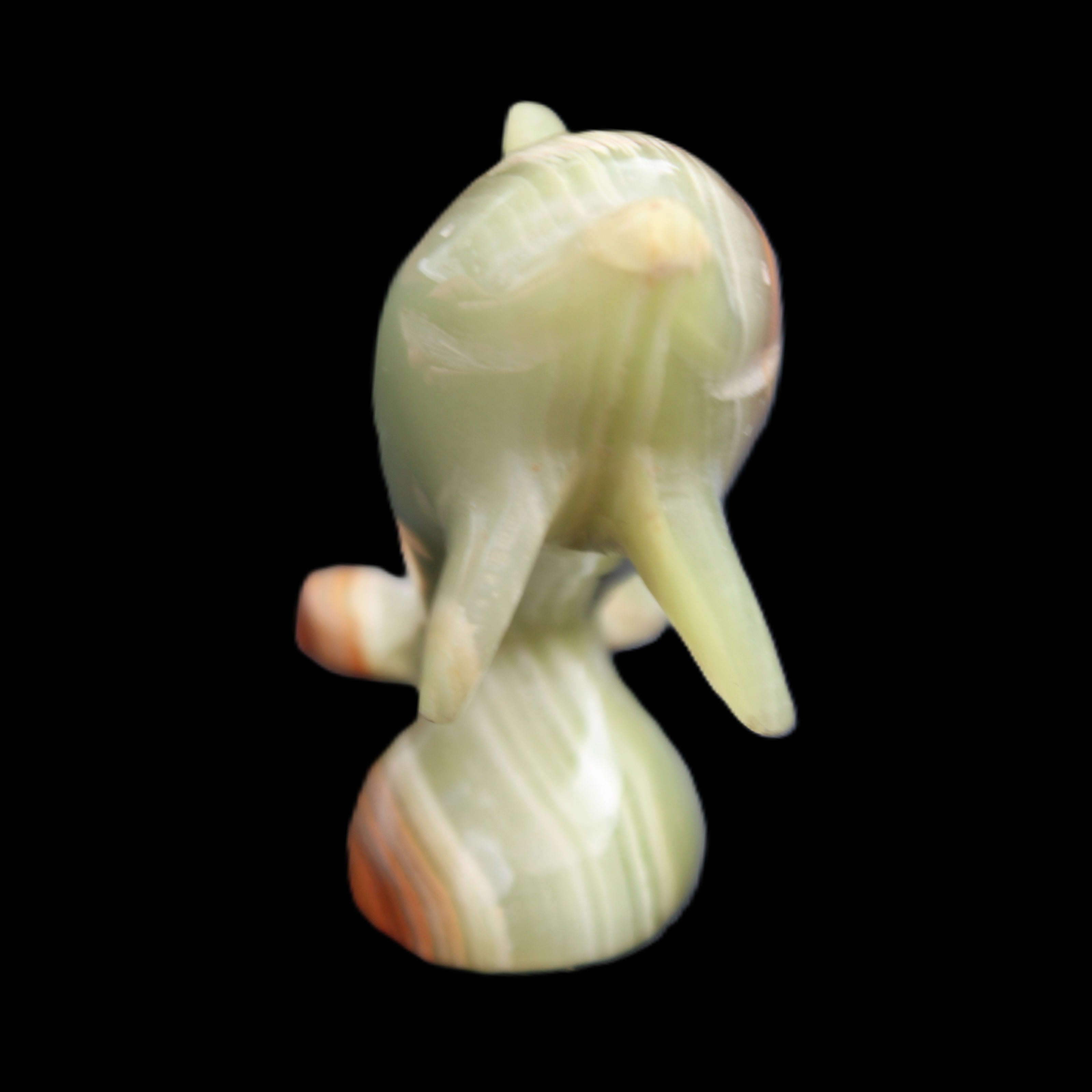 Afghan Jade Leaping Dolphin hand-carved 95*69*34mm 190g in sunlight - Rocks and Things Store