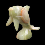 Afghan Jade Leaping Dolphin hand-carved 95*69*34mm 190g in sunlight - Rocks and Things Store