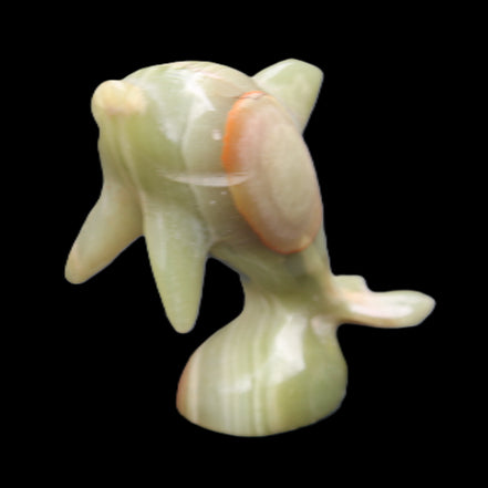 Afghan Jade Leaping Dolphin hand-carved 95*69*34mm 190g in sunlight - Rocks and Things Store