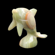 Afghan Jade Leaping Dolphin hand-carved 95*69*34mm 190g in sunlight - Rocks and Things Store