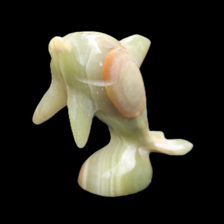 Afghan Jade Leaping Dolphin hand-carved 95*69*34mm 190g in sunlight - Rocks and Things Store