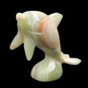 Afghan Jade Leaping Dolphin hand-carved 95*69*34mm 190g in sunlight - Rocks and Things Store