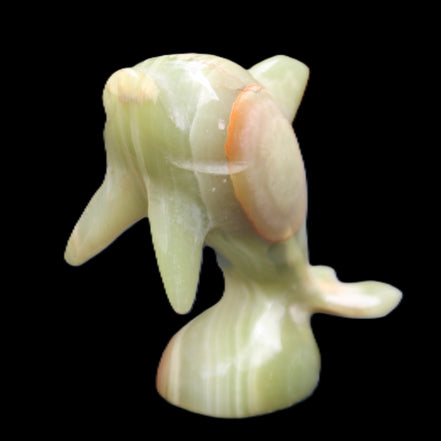 Afghan Jade Leaping Dolphin hand-carved 95*69*34mm 190g in sunlight - Rocks and Things Store
