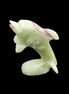 Afghan Jade Leaping Dolphin hand-carved 78*59*30mm 125g in sunlight - Rocks and Things Store