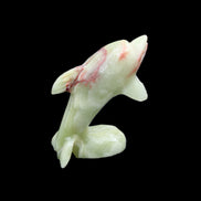 Afghan Jade Leaping Dolphin hand-carved 78*59*30mm 125g in sunlight - Rocks and Things Store