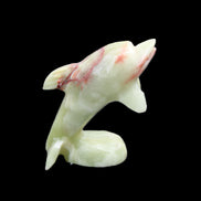 Afghan Jade Leaping Dolphin hand-carved 78*59*30mm 125g in sunlight - Rocks and Things Store