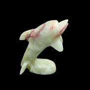 Afghan Jade Leaping Dolphin hand-carved 78*59*30mm 125g in sunlight - Rocks and Things Store