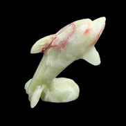 Afghan Jade Leaping Dolphin hand-carved 78*59*30mm 125g in sunlight - Rocks and Things Store