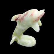 Afghan Jade Leaping Dolphin hand-carved 78*59*30mm 125g in sunlight - Rocks and Things Store