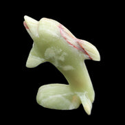 Afghan Jade Leaping Dolphin hand-carved 78*59*30mm 125g in sunlight - Rocks and Things Store