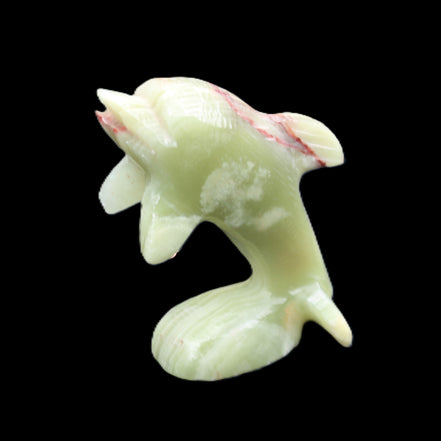 Afghan Jade Leaping Dolphin hand-carved 78*59*30mm 125g in sunlight - Rocks and Things Store