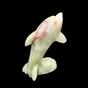 Afghan Jade Leaping Dolphin hand-carved 78*59*30mm 125g in sunlight - Rocks and Things Store