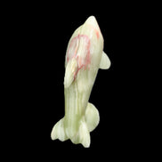Afghan Jade Leaping Dolphin hand-carved 78*59*30mm 125g in sunlight - Rocks and Things Store