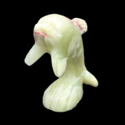 Afghan Jade Leaping Dolphin hand-carved 78*59*30mm 125g in sunlight - Rocks and Things Store