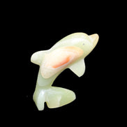 Afghan Jade Leaping Dolphin hand-carved 79*65*27mm 145g in sunlight - Rocks and Things Store