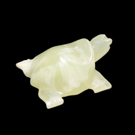 Afghan Jade Turtle hand-carved 78*72*31mm 211g in sunlight - Rocks and Things Store